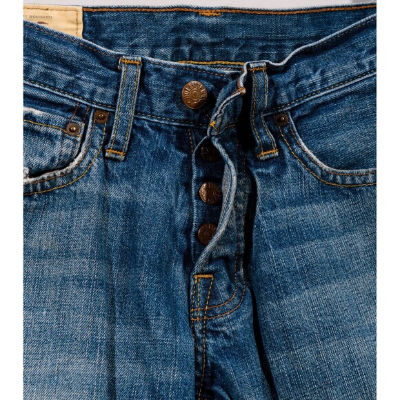 Hollister Balboa Distressed Button Fly Classic Fit Straight Leg Jeans Sz 28 x 30 - Picture 3 of 4